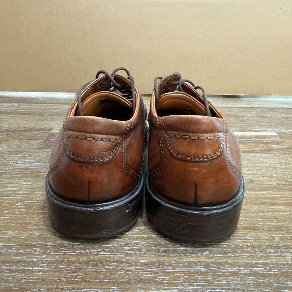 ECCO Men’s Dress Shoes Lace Up Oxford Brown Leather Men's Brown Leather Dress Sz - Picture 6 of 8